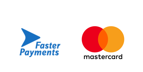 FasterPayments and Mastercard's logos